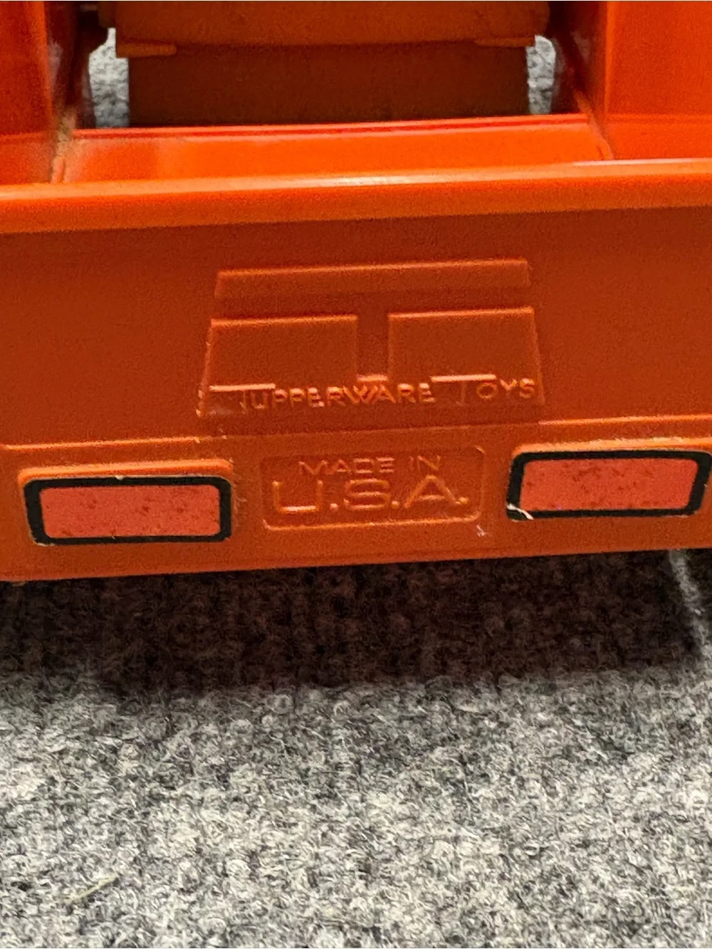 1970’s Tupperware Toys Pick-Em-Up Truck Orange Good Shape